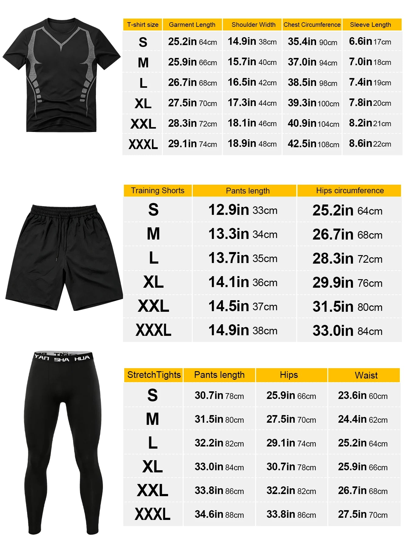 Men's Three-Piece Fitness Outfit Set: High-Elasticity, Quick-Drying Compression Training Top, Adjustable Shorts With Pockets, And High-Elasticity Compression Leggings; Suitable For Gym Workouts, Jogging, Cycling, And Other Sp