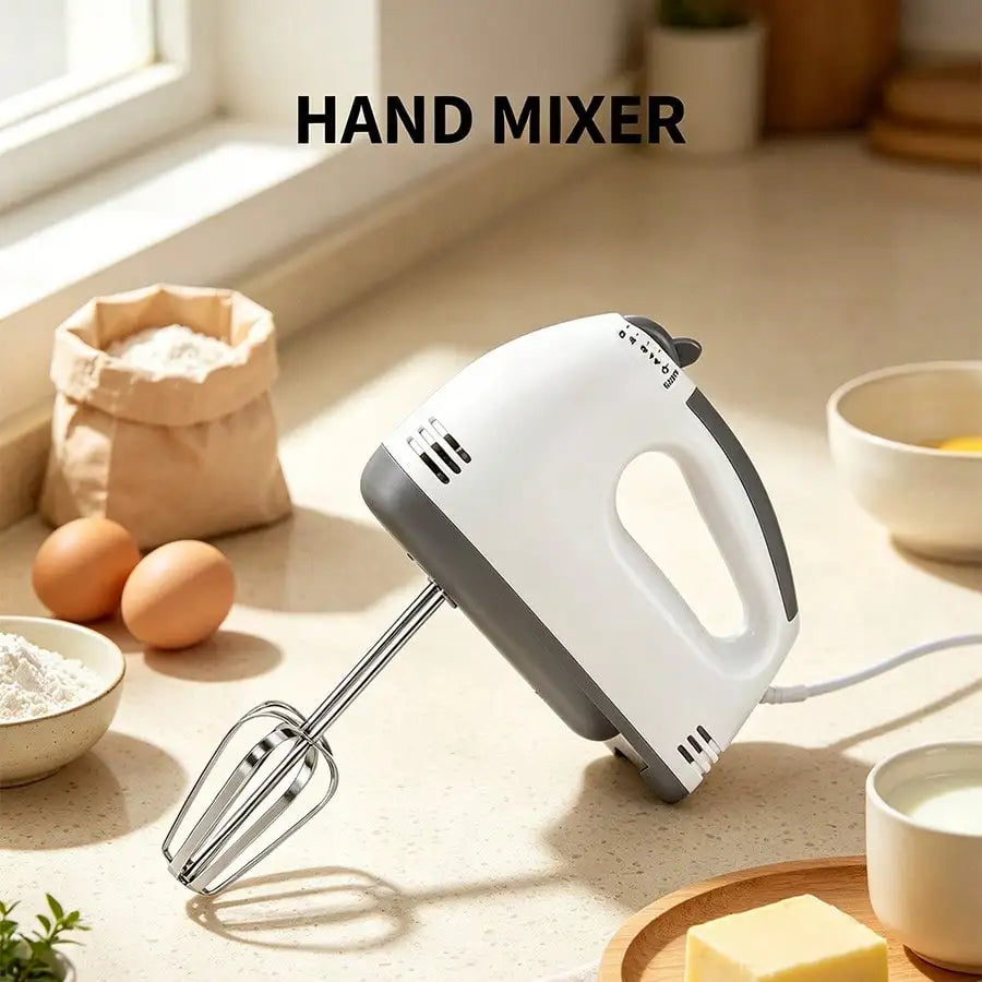 Electric Handheld Egg Beater, Stand Mixer, Small Automatic Cream Whipping Machine For Home Baking, 5 Speed Settings, Electric Egg Beater For Home Use, Handheld Electric Egg Beater.