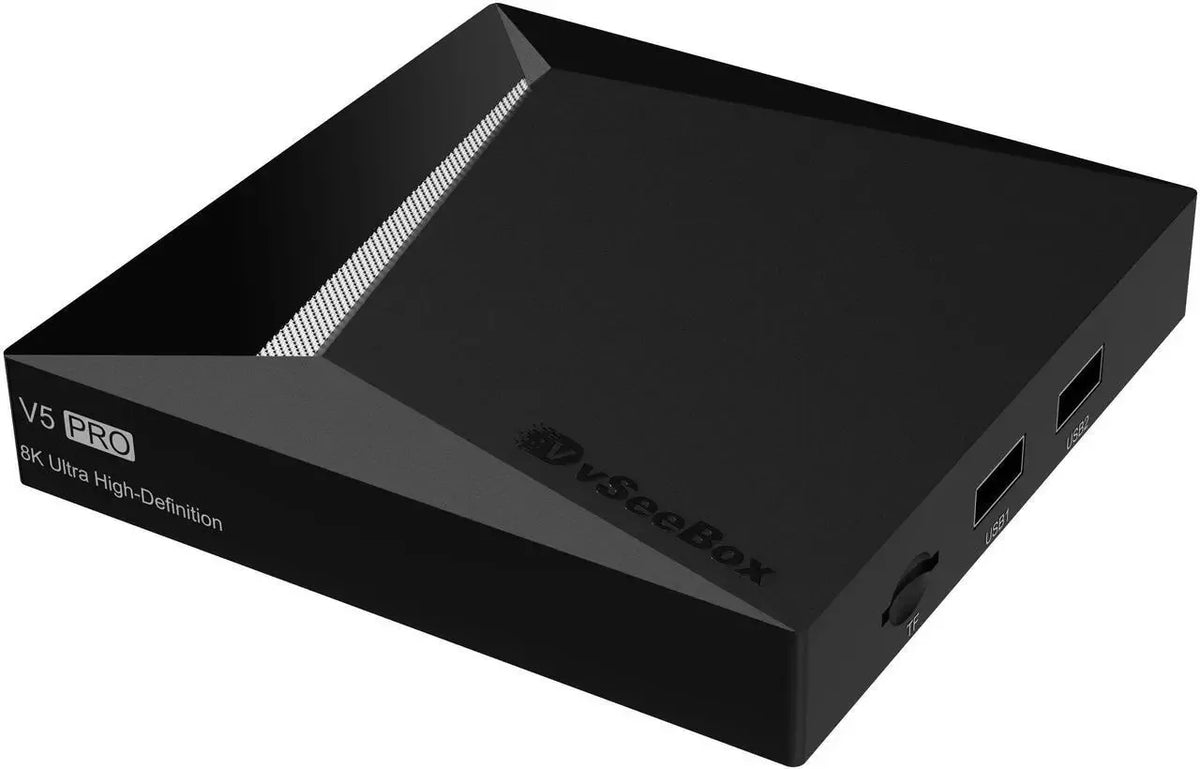 Vseebox V5 Pro Android 12.0 4K UHD Smart TV Box with 4GB RAM 32GB Storage, Dual-Band WiFi 6, Bluetooth 5.0, Voice Remote