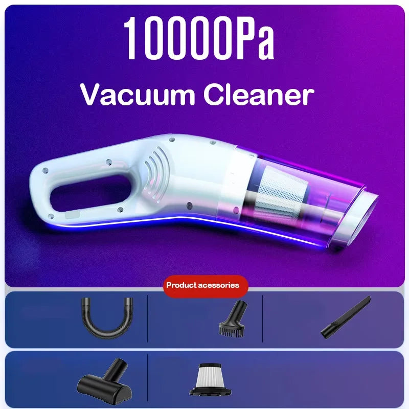 Vacuum Cleaner Mini Portable Wireless Hand Held Cleaner Powerful Cleaning Machine Car Home Appliance For Dust Pet Hair USB Charg