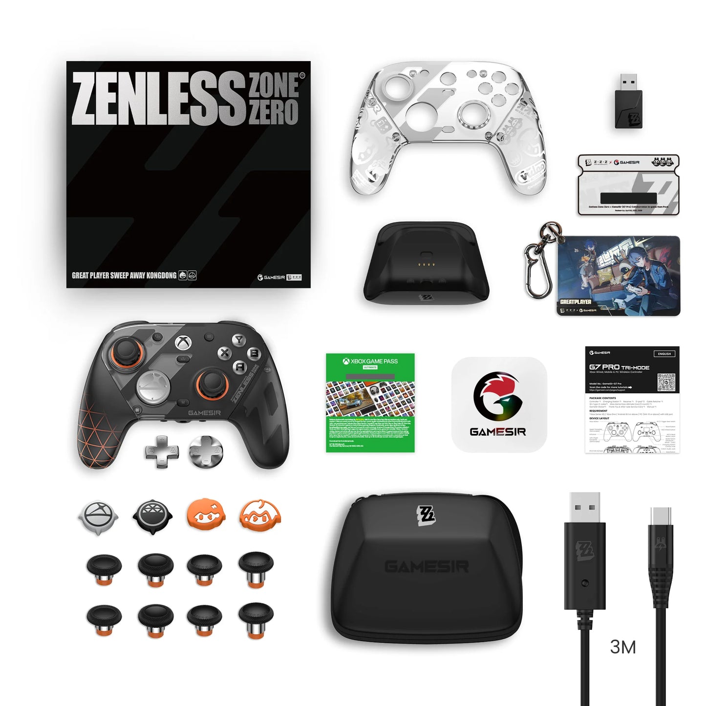 GameSir G7 Pro Zenless Zone Zero Wireless Xbox Controller – Charging Dock, TMR Joytick, Hall Effect Trigger, Swappable Faceplate