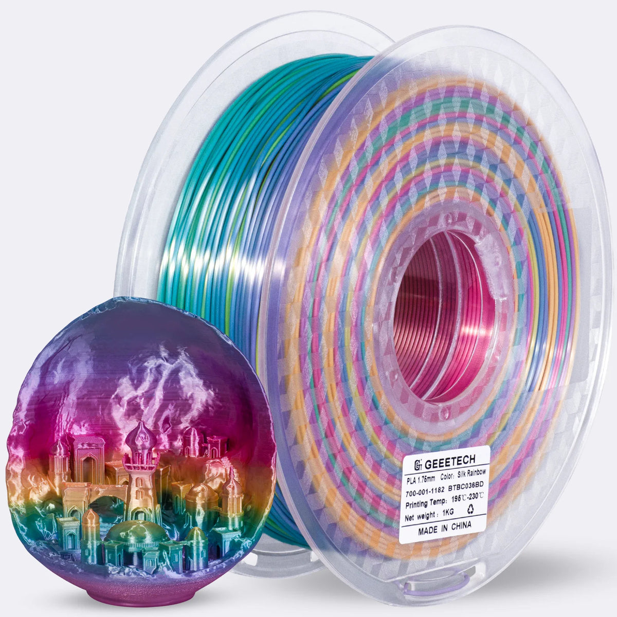 GEEETECH 3D Silk PLA Filament 1kg 1.75mm Spool Wire for 3D Printer Material, Safety, Vacuum Packaging Suitable For Bambu Lab