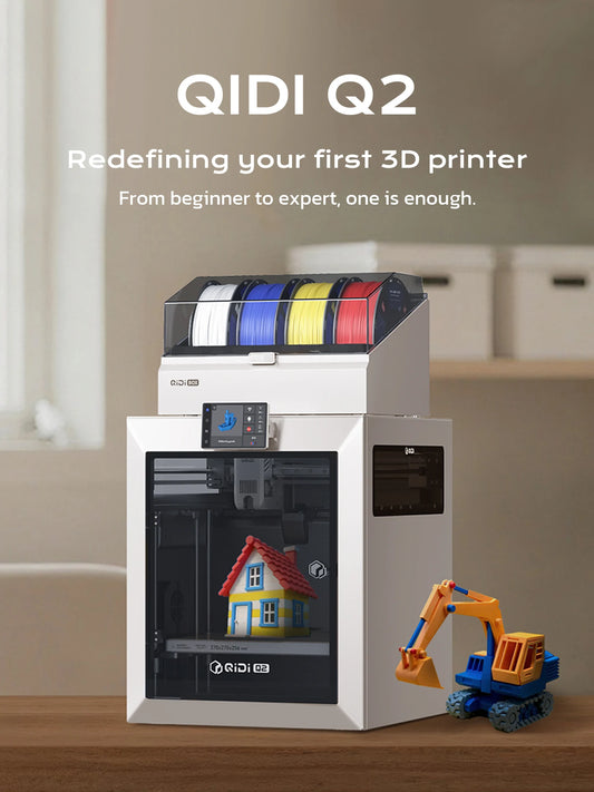 QIDI Q2 COMBO CoreXY 3D Printer 600mm/s High Speed Impressora 3D Enclosed Active Heated Chamber Multi-Color Carbon Fiber Printer