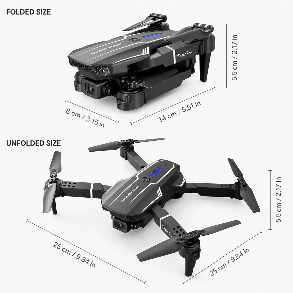 ZNLYRION RC Drone 4K S101 Foldable HD Dual Camera WIFI FPV APP Waypoint Flight Altitude Hold 6-Axis Gyro Quadcopter for Beginners