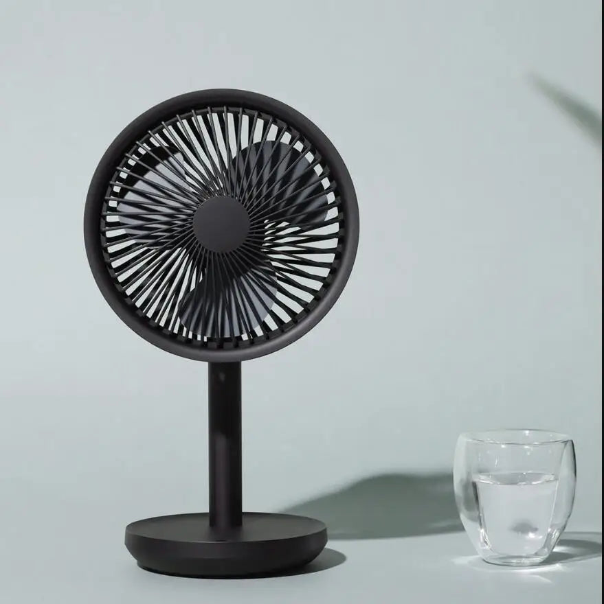 SOLOVE F5 Desktop Fan 60 Degree Shaking Head Height ,Wind Speed Adjustable 4000mAh Type-C Chargeable Light Portable Fan Home
