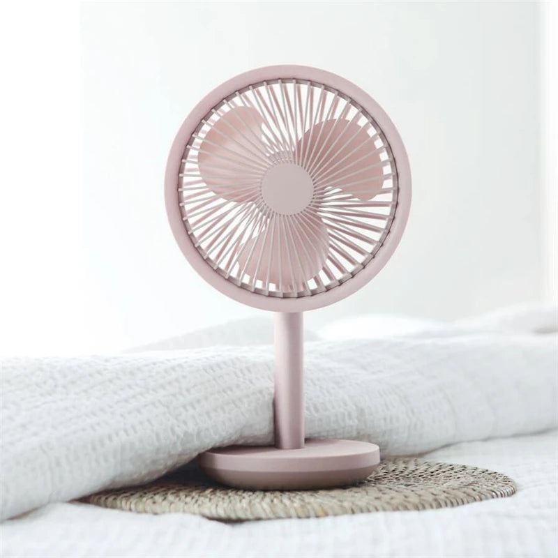 SOLOVE F5 Desktop Fan 60 Degree Shaking Head Height ,Wind Speed Adjustable 4000mAh Type-C Chargeable Light Portable Fan Home