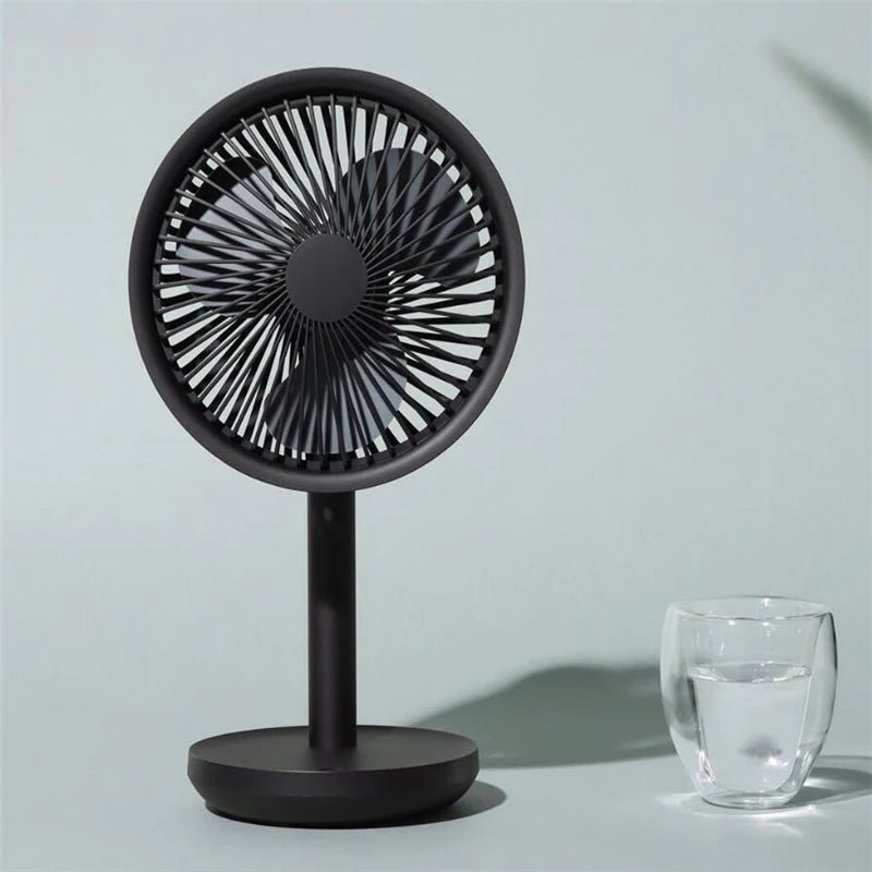 SOLOVE F5 Desktop Fan 60 Degree Shaking Head Height ,Wind Speed Adjustable 4000mAh Type-C Chargeable Light Portable Fan Home