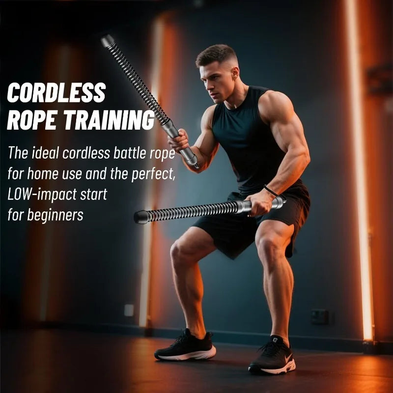 Wireless Swing Combat Rope, 2Pcs Set – Arm Strength & Muscle Fitness Trainer, Low-Impact Aerobic Workout Equipment for Home Gym