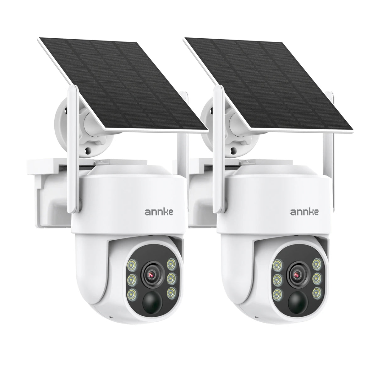 ANNKE 4MP Solar Wireless Security Camera Outdoor WiFi 6 Camera PIR Human Detection Full-Color Night Vision Pan/Tilt 270° Two-Way Talk IP65 Waterproof