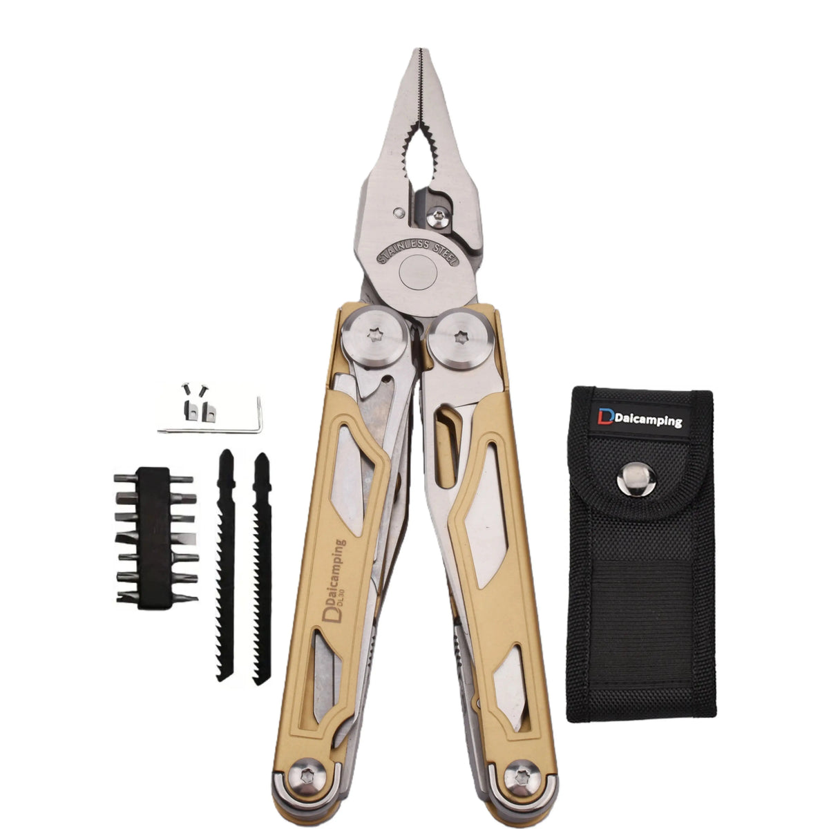Daicamping DL301 DL30 DL1 Diy Multi Tool Folding  Knife Multi-tool Clamp EDC Manual Hand Tools Multifunctional Plier Multitools