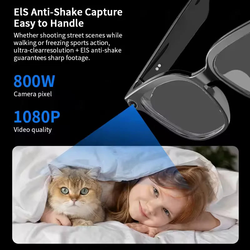 2026 Smart AI Glasses Men New 4K HD 800W Pixel Camera 32GB Memory 120+ Translation ChatGPT Music Shoot Photos & Video Sunglasses