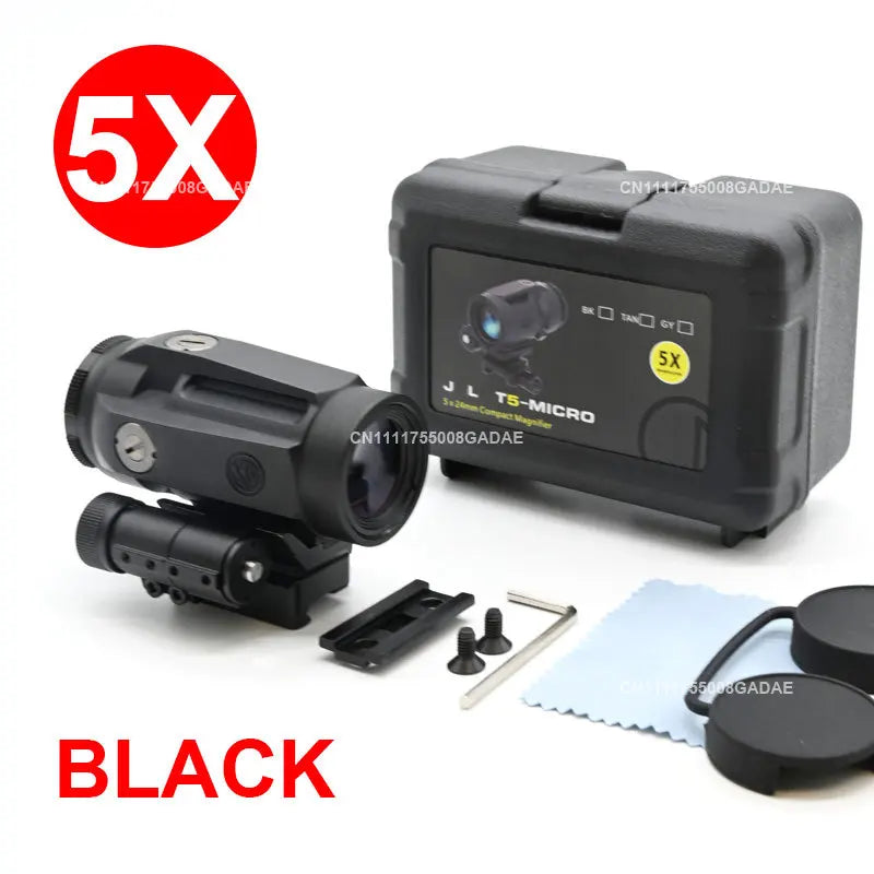 R5XDR GEN II + JULIET5 5X Combo Kit JULIET3 3X Magnifier Rifle Holographic Red Dot Sightscope Flip to Side 20mm Picatinny Mount
