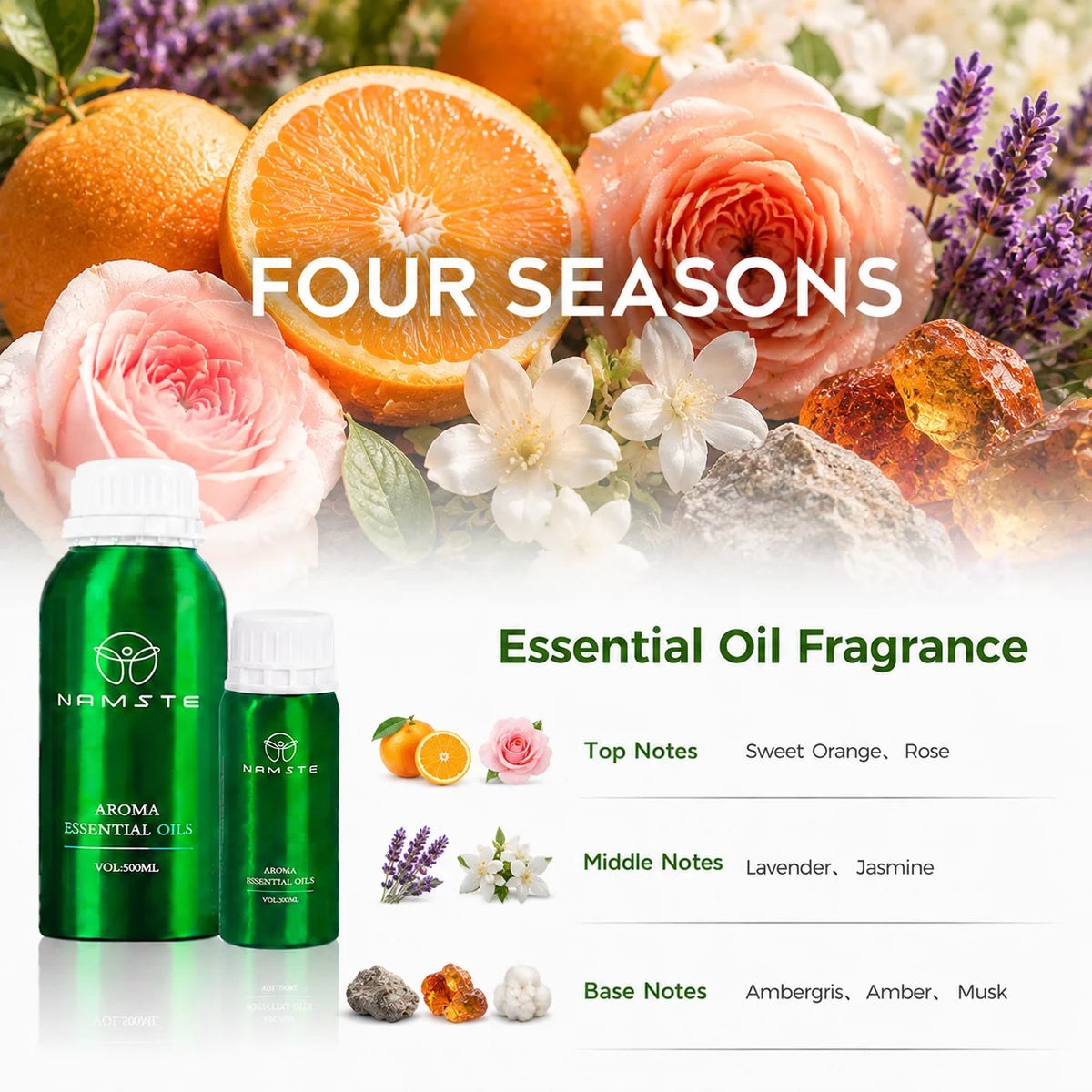 NAMSTE 100ML Top Perfume Hotel Essential Oils Room Fragrance Oils Home Flavoring Aroma Diffuser Essential Oil Jasmine Luxury