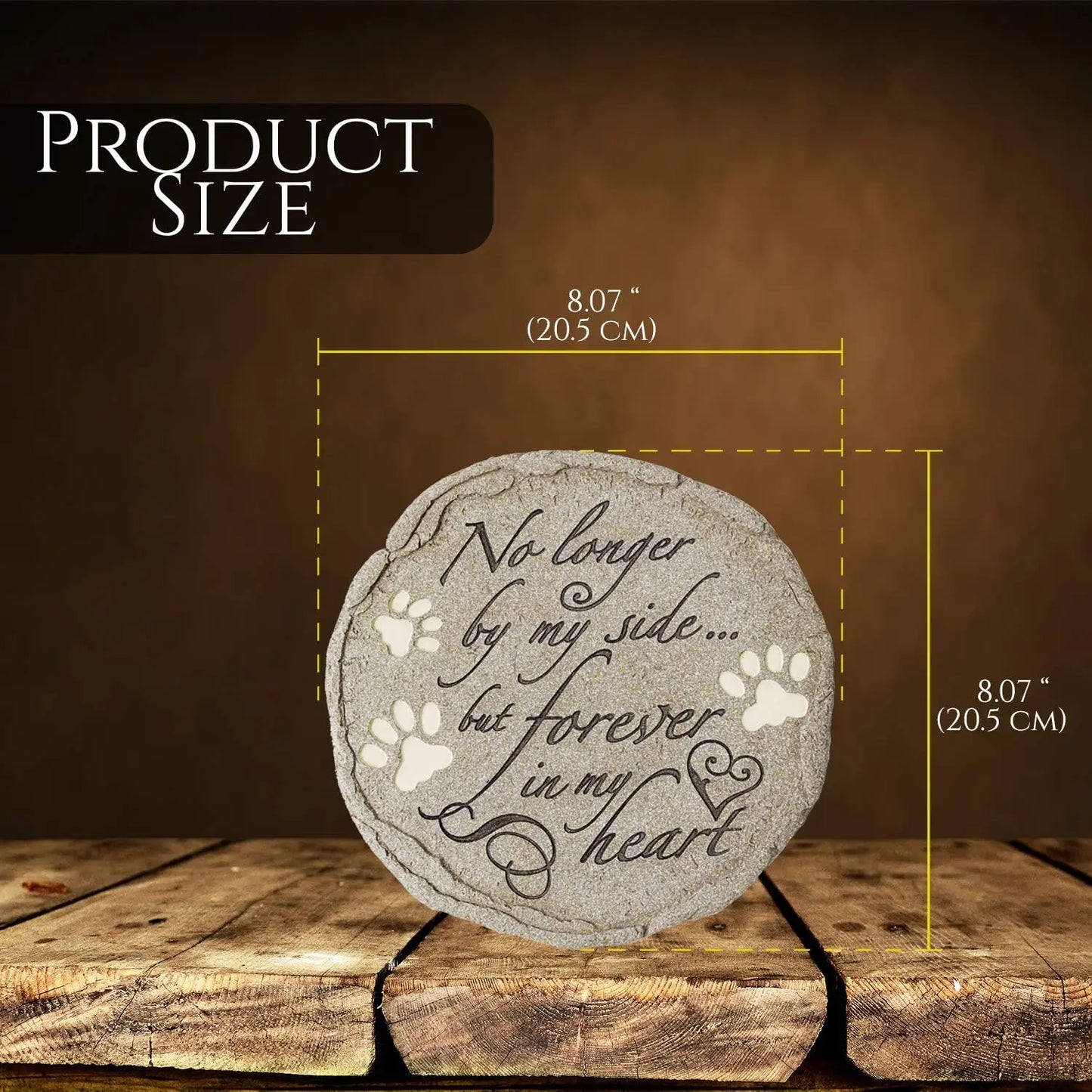 Pet memorial stone for cats & dogs, waterproof & weatherproof, keep warm memories of pets