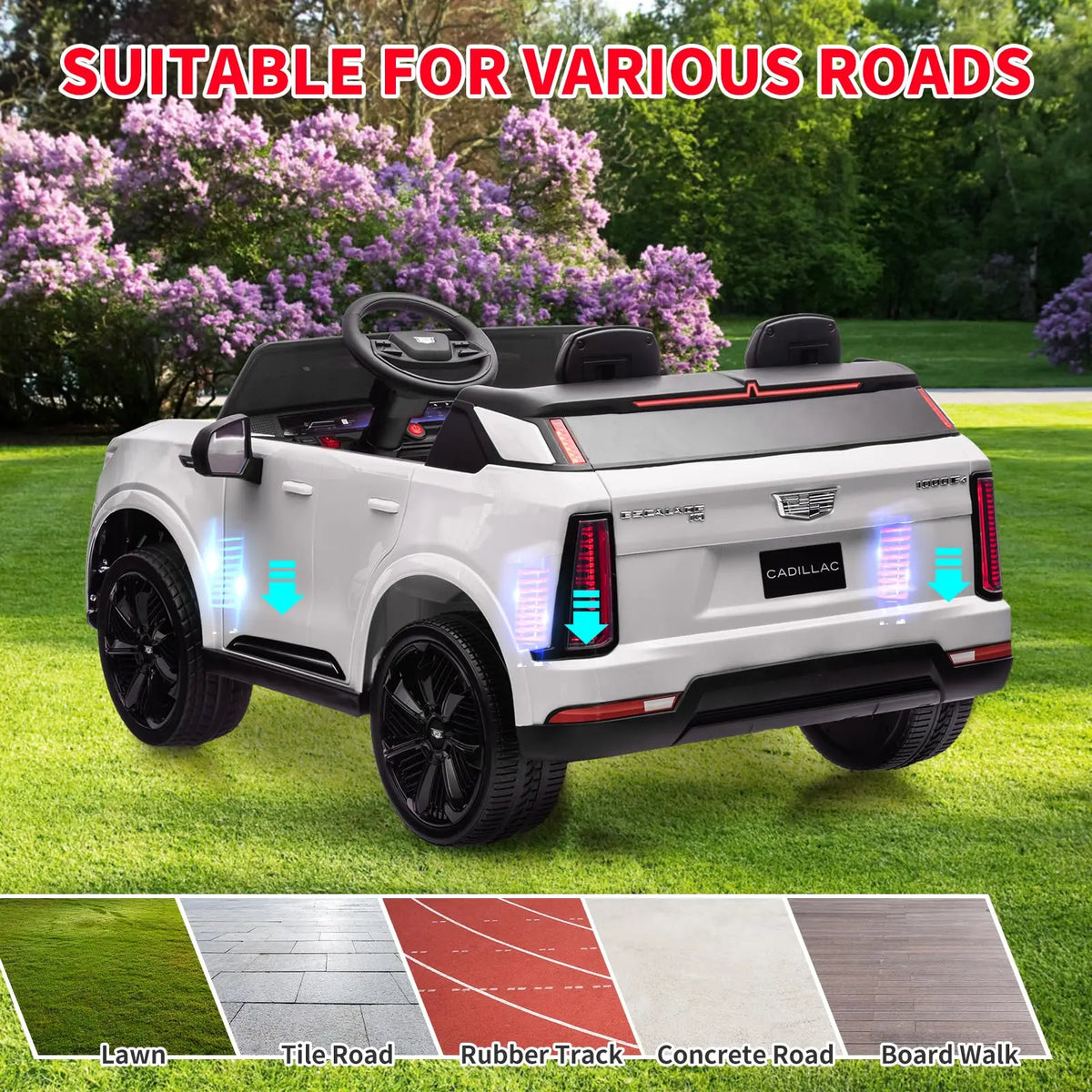 24V 2 Seat Kids Electric Ride On Car With 2.4G Parent Remote, Dual 130W Motors, Spring Suspension, LED Lights, Music Truck Toy