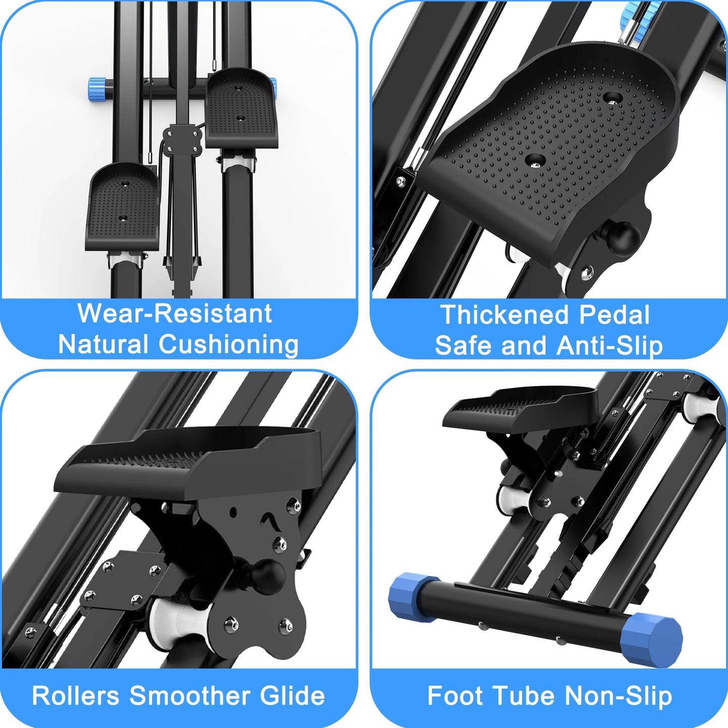 Vertical Climber Machine with Adjustable Resistance, Full-Body Workout Stepper with Stable Frame & Adjustable Handlebar, Home Fitness Equipment