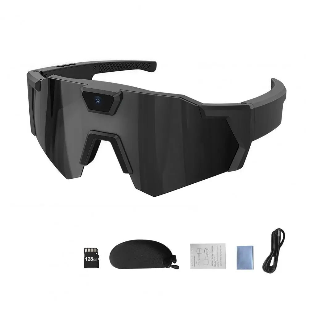 POV Glasses with Memory Card 4K Smart Baseball Sunglasses with Camera Photos Audios Videos Recording Camera Wearable Eyewear