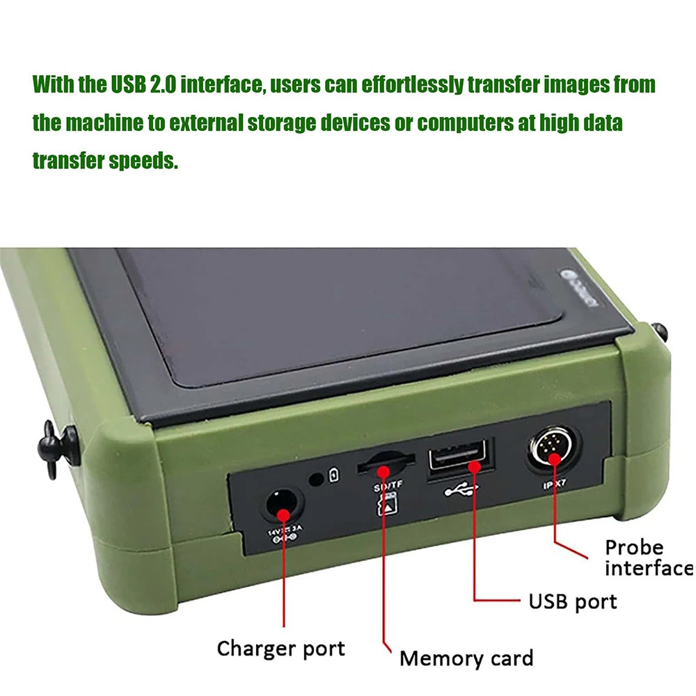 Portable Veterinary Ultrasound Scanner for Pregnancy Vet B Ultra Machine with 3.5MHz Convex Probe for Pig Sheep Dog Animals