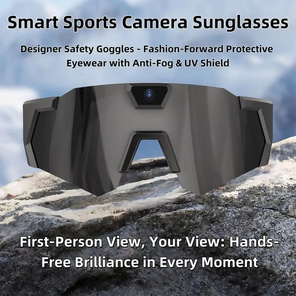 POV Glasses with Memory Card 4K Smart Baseball Sunglasses with Camera Photos Audios Videos Recording Camera Wearable Eyewear
