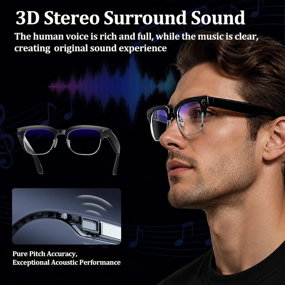 2026 New 4K HD 800W Camera Smart AI Glasses Video Photo Recognition AI Translation Chat GPT Hands-Free Calling Smart Sunglasses