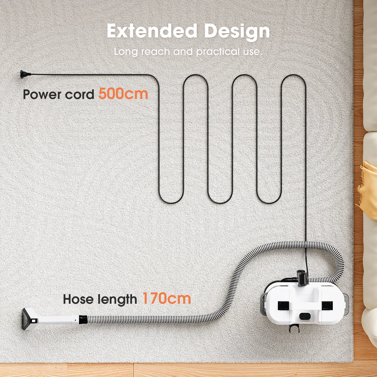 Lubluelu V6 15000Pa Powerful Suction Spot Cleaner Machine, Handheld Carpet Cleaner with Multi-Function Tools, Dual Water Tank Design, Space-saving Design, 3-Action Cleaning, for Rugs, Pets, Car Seats, Sofa, Couch