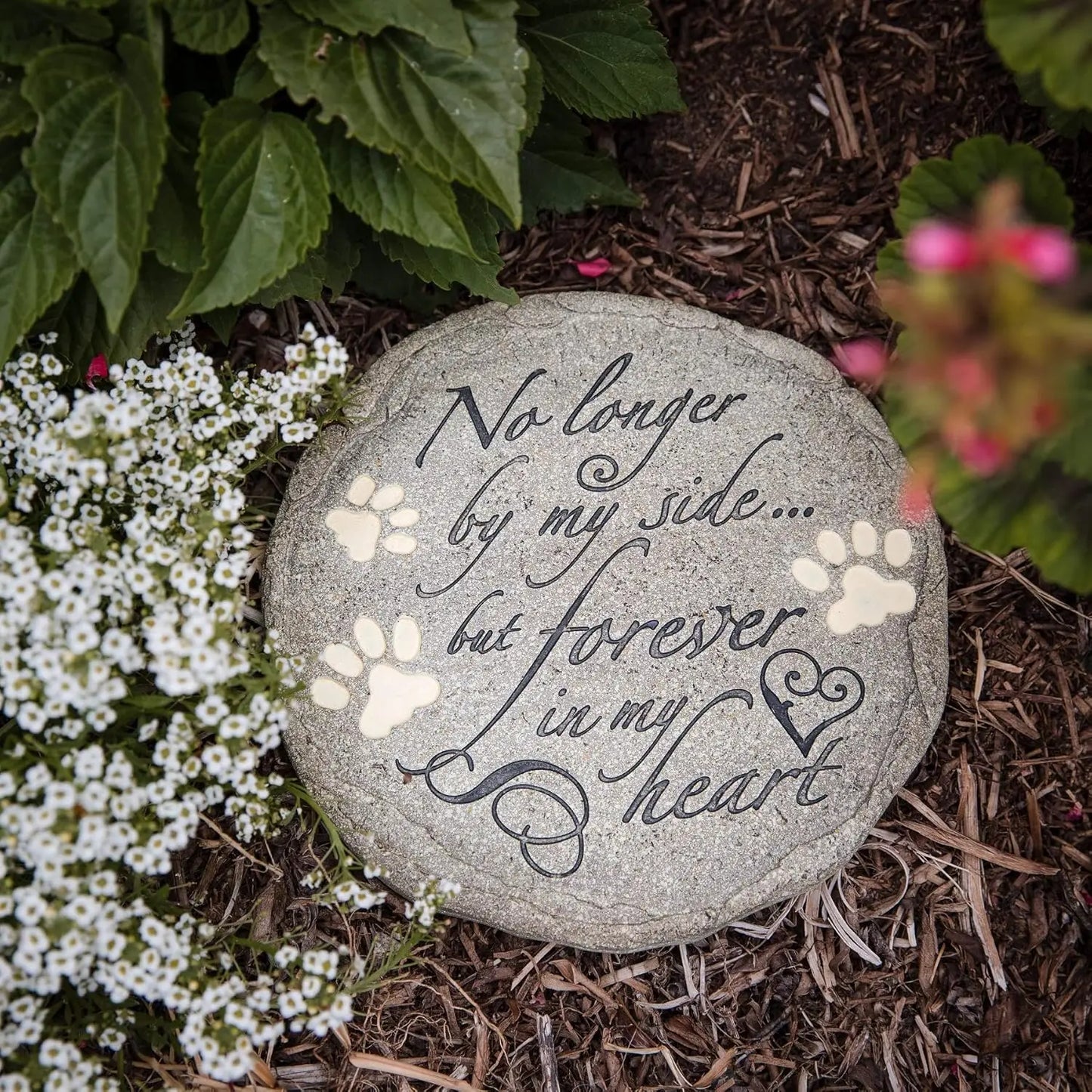 Pet memorial stone for cats & dogs, waterproof & weatherproof, keep warm memories of pets