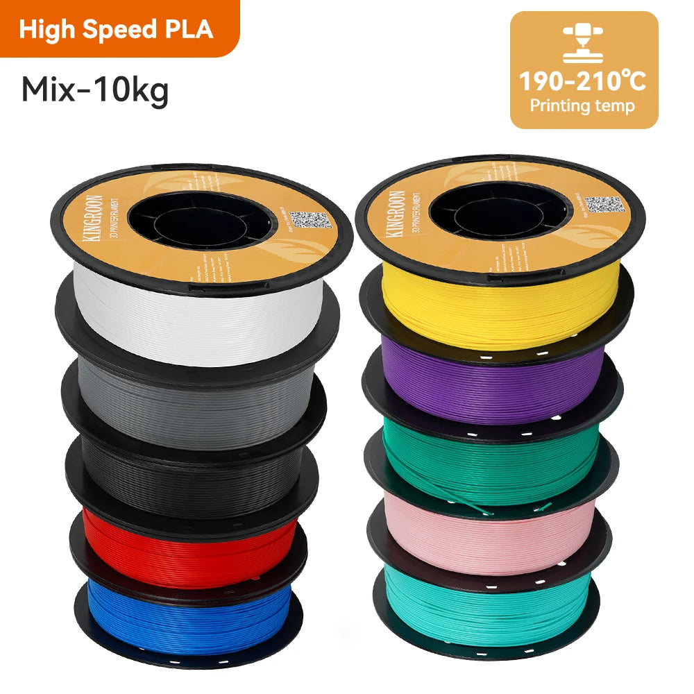 KINGROON HS-PLA Filament 1.75mm High Speed PLA 3d Printer Filament For Bambu All FDM 3D Printer 3D Printing Materials 5/10KG