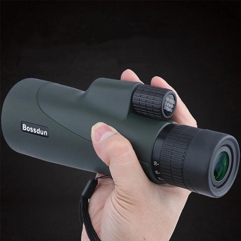 10-30x50 HD Zoom Monocular Telescope with Tripod & Phone Adapter - Powerful Long Range for Bird Watching, Hunting, Camping
