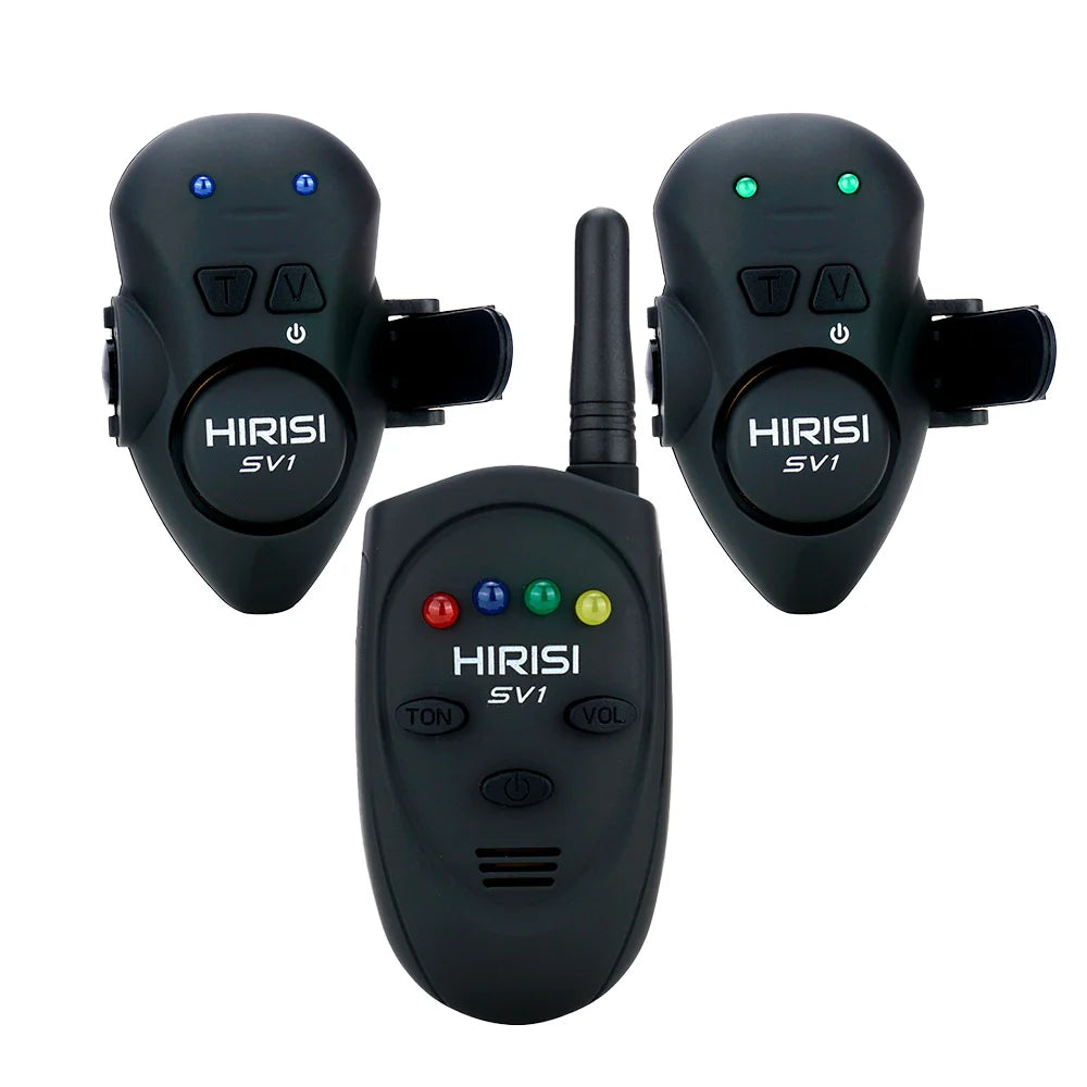 Hirisi Fishing Bait Alarm Set With Portable Case Luminous Fishing Bite Indicator Carp SV1 Fising Accessories
