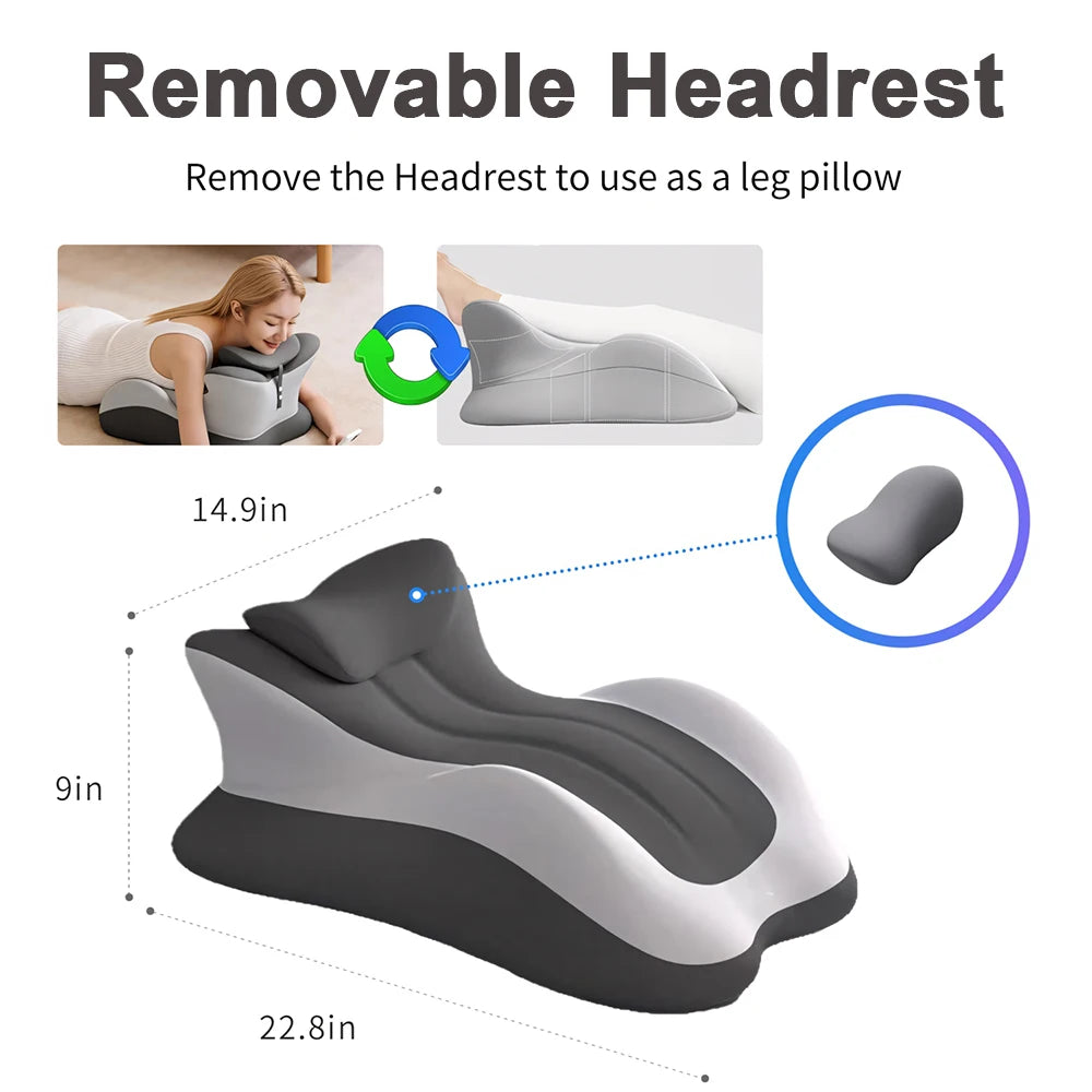 Multifunctional Memory Foam Prone Reading Pillow Relieve Neck Arm Fatigue Removable Headrest Anti-Slip Ideal for Bed Reading Wat