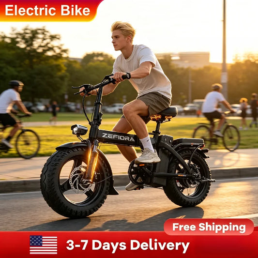 Adult Electric Bike for Household Daily Use, UL2849 Safety Certified, Adjustable Seat & Front Brake, Factory Original, US Warehouse Shipping