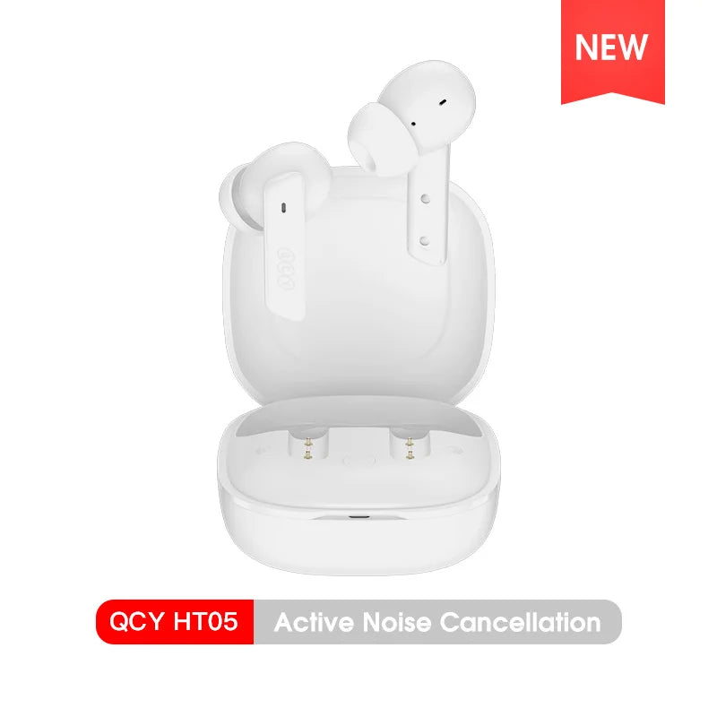 QCY HT05 MeloBuds ANC Wireless Bluetooth 5.2 Earphones 40dB Active Noise Cancellation Headset In-Ear Mics Handfree Phone Earbuds