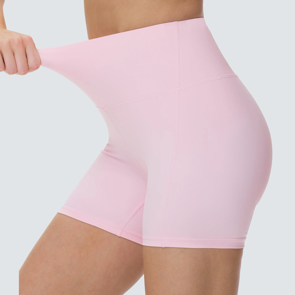 THE GYM PEOPLE Women's 5" High Waist Yoga Workout Shorts Tummy Control Fitness Athletic Running Compression Shorts
