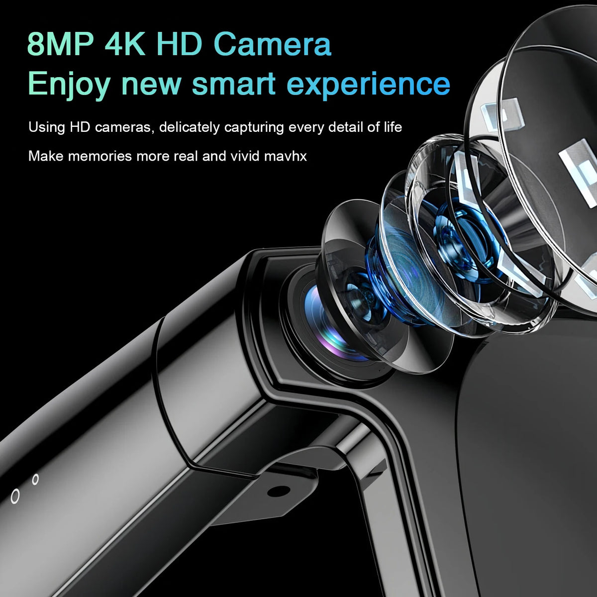 2026 Smart AI Glasses Men New 4K HD 800W Pixel Camera 32GB Memory 120+ Translation ChatGPT Music Shoot Photos & Video Sunglasses