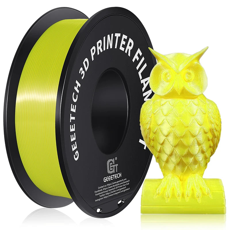 GEEETECH 3D Silk PLA Filament 1kg 1.75mm Spool Wire for 3D Printer Material, Safety, Vacuum Packaging Suitable For Bambu Lab