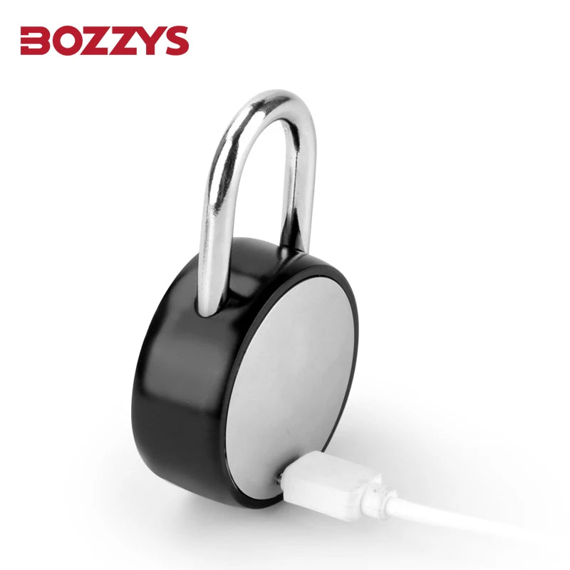 Smart Lock Fingerprint Padlock IP68 Waterproof 0.5s Unlock 20 Fingerprints USB Rechargeable for Luggage Gym Office Safe
