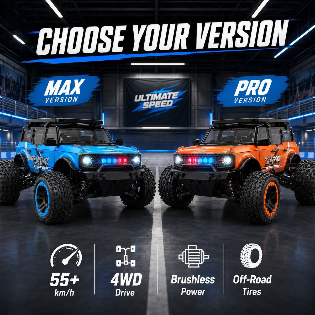 ZNLYRION SG201MAX PRO1:20 4WD RC Car 40KM/H Brushed or 55KM/H Brushless Full Proportional Remote Control Truck with LED Lights Independent Suspension Metal Drive Shaft