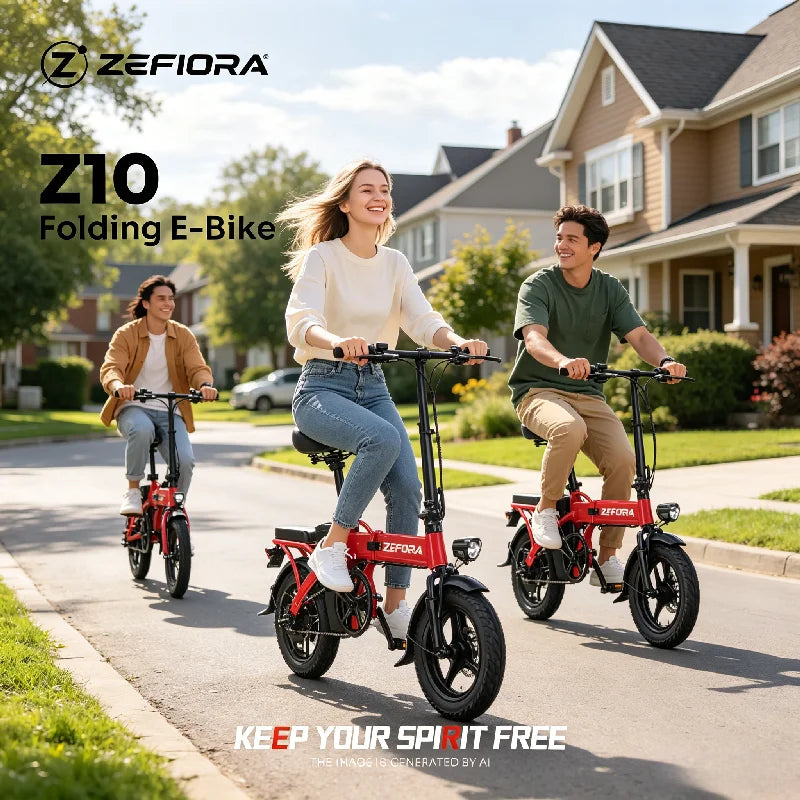 Adult Electric Bike for Household Daily Use, UL2849 Safety Certified, Adjustable Seat & Front Brake, Factory Original, US Warehouse Shipping