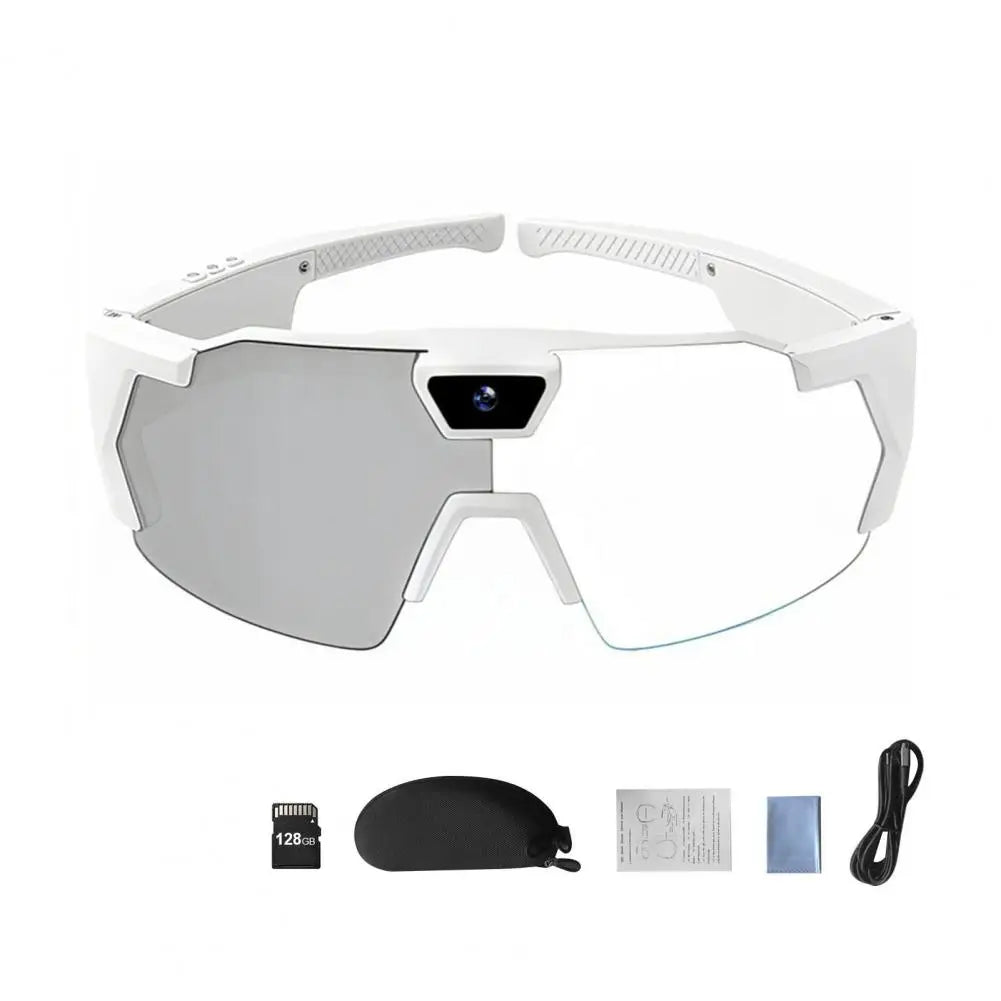 POV Glasses with Memory Card 4K Smart Baseball Sunglasses with Camera Photos Audios Videos Recording Camera Wearable Eyewear