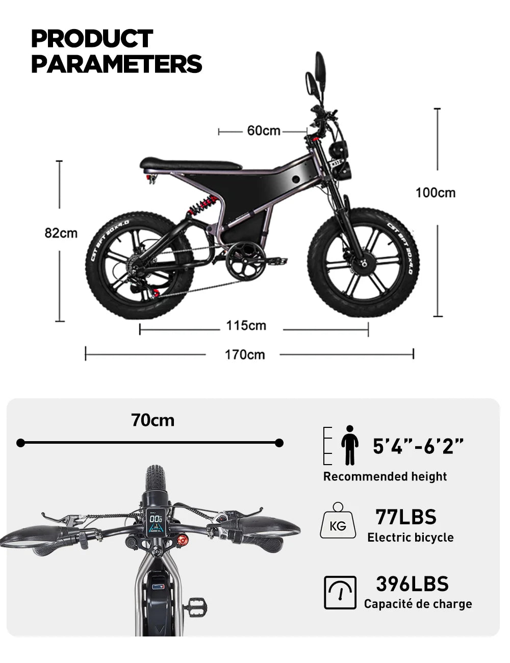 Electric Bike for Adults RANDRIDE DM711, 2000W Motor, 48V 20Ah Removable Lithium Battery, 20*4.0 inch Fat TireFull Suspension Electric Mountain Bike, Mechanical Brake, Long Range Off-Road Beach Snow Bicycle, 40-45KMH Max Spee