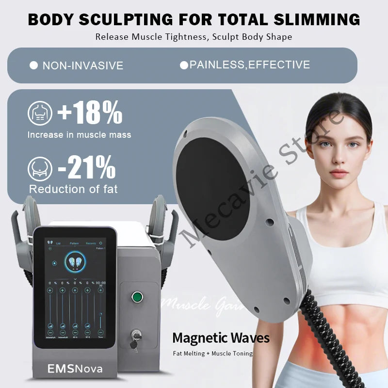 Mecavie RF Body Contouring Machine Cellulite Reduction Weight Loss EMSNova Upgrade Professional Home Electric Muscle Stimulator