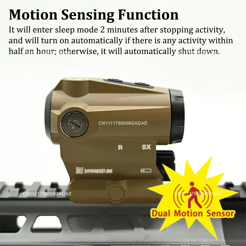 R5XDR GEN II + JULIET5 5X Combo Kit JULIET3 3X Magnifier Rifle Holographic Red Dot Sightscope Flip to Side 20mm Picatinny Mount