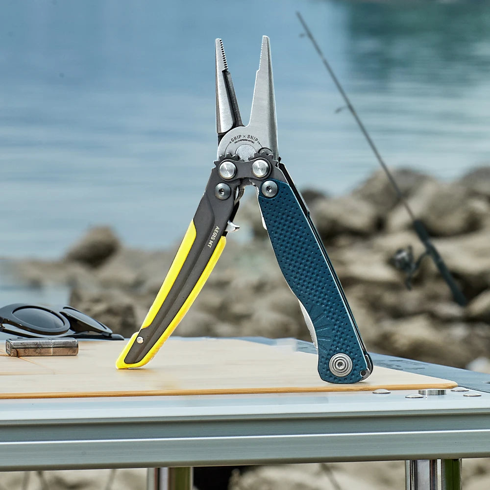 SOG 5 in 1 Aegis MT Mini Portable Multitool Pliers With Precision Cutting Pliers Soft Wire Cutter Tweezers Bottle Opener Ultralight EDC Pocket Gear For Daily Carry Camping Hunting Fishing Emergency Survival Outdoor Utility Mu
