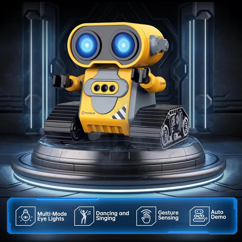 Multifunctional Remote Control Robot with LED Lights Sensing Rechargeable 2.4GHz Remote Control Smart Robot for Kids Gift