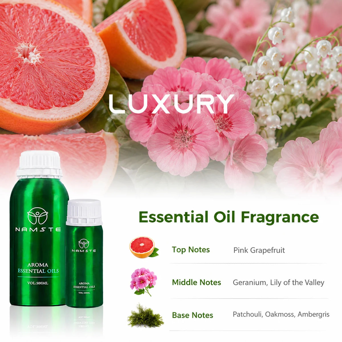 NAMSTE 100ML Top Perfume Hotel Essential Oils Room Fragrance Oils Home Flavoring Aroma Diffuser Essential Oil Jasmine Luxury