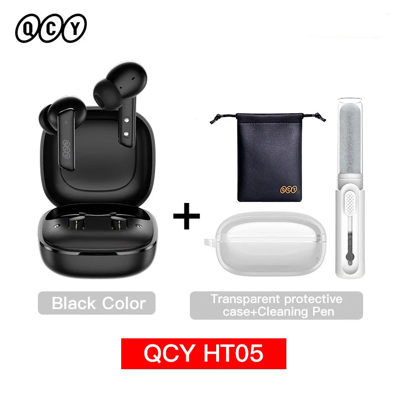 QCY HT05 MeloBuds ANC Wireless Bluetooth 5.2 Earphones 40dB Active Noise Cancellation Headset In-Ear Mics Handfree Phone Earbuds