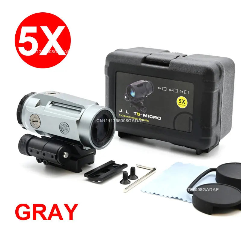 R5XDR GEN II + JULIET5 5X Combo Kit JULIET3 3X Magnifier Rifle Holographic Red Dot Sightscope Flip to Side 20mm Picatinny Mount
