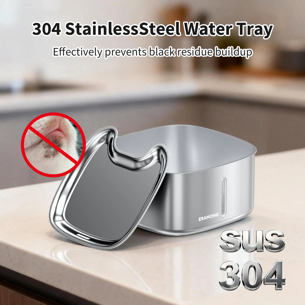 3.5L/118oz Stainless Steel Wireless Smart Cat Water Fountain, Ultra-Quiet Automatic Pet Drinking Fountain with Water Level Window and Motion Sensor, Suitable for Indoor Cats & Dogs Water Bowl Dispenser