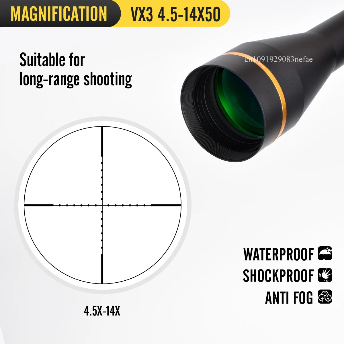 LE***LD VX-3 4.5-14X50 3-9x40 1.5-5x20 Professional Tactical Optics Sight Ar15 Scope Collimator 11mm/20mm Rail