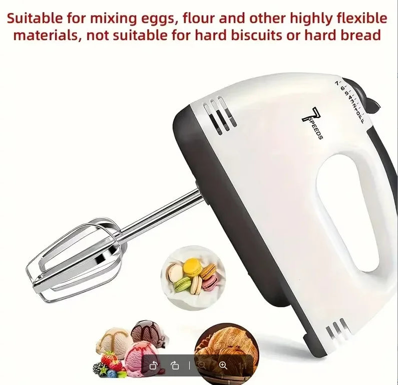 Electric Handheld Egg Beater, Stand Mixer, Small Automatic Cream Whipping Machine For Home Baking, 5 Speed Settings, Electric Egg Beater For Home Use, Handheld Electric Egg Beater.